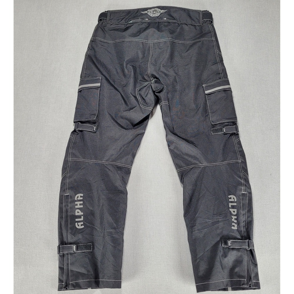 Alpha Cycle Gear Motorcycle Cargo Pants 38x32 Black - Picture 2 of 9